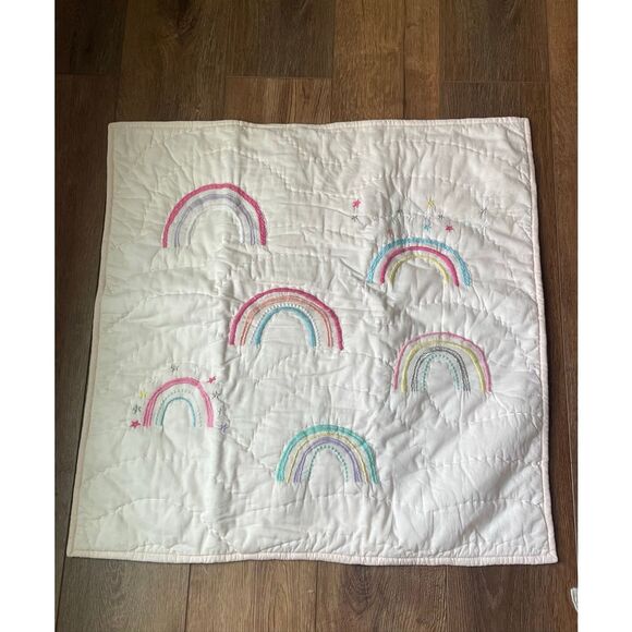 Pottery Barn Kids Molly Rainbow Quilted Sham Euro - Picture 3 of 4